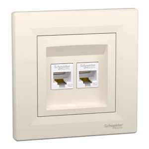Asfora, 2xPriza de date RJ45 cat.5e UTP crem