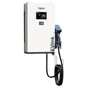 Fast charging station, EVlink, DC fast charger, 24 kW, SAE CCS connector, wall mount