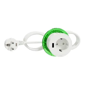 Unica system+, XS, Priza 2P+E + USB A, alba