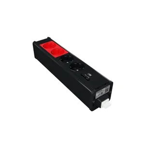 Unica system+, 2xpriza 2P+E+2xpriza R+USB A/C, antracit