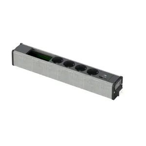 Unica system+, 4xpriza 2P+E+USB A/C+VDI, antracit/gri