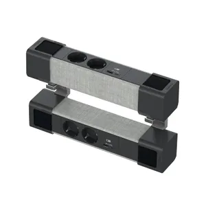 Unica system+, Unitate dubla 2xpriza 2P+E+USB A/C, antracit/gri