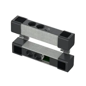 Unica system+, 2xprize 2P+E+USB A/C&2xprize 2P+E+spRJ, antracit/gri