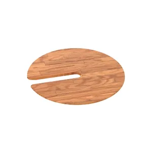 Unica system+, Masa pentru coloane, decupaj lateral, stejar