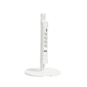 Unica system+, Minicoloana 3S-4xprize 2P+E+USB A/C+2x6STP,alb