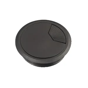 Unica system+, 2xSuport trecere cabluri birou, diametru 80mm,negru