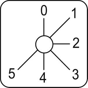 Legenda pt comutator cu cama 0 -5 - 45 x 45 mm