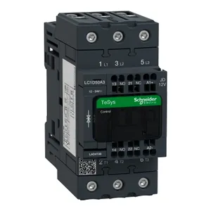 Contactor, TeSys Deca, 3P(3 NO), AC-3/AC-3e, 0 to 440V, 50A, 12VDC standard coil, spring