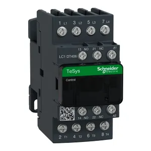 Contactor, TeSys Deca, 4P(4 NO), AC-1, <= 440V, 40A, 220V AC 50/60Hz coil, lugs-ring terminals