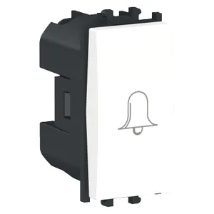 Easy Styl, Intrerupator cu revenire,simbol sonerie, 1M, alb