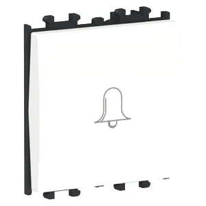 Easy Styl, Intrerupator cu revenire, simbol sonerie, 2M, alb