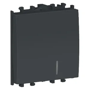 Easy Styl, Intrerupator cu revenire, indicator luminos, 2M, negru