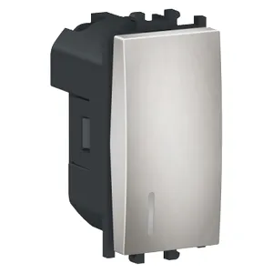 Easy Styl, Intrerupator indicator luminos, 1M,argintiu