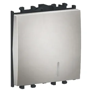 Easy Styl, Intrerupator cap scara, indicator luminos, 2M, argintiu