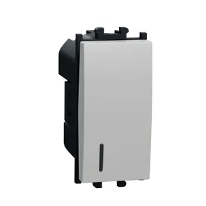 Easy Styl, Intrerupator simplu cu lampa indicatoare 16A 1m argintiu