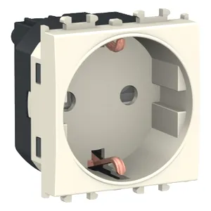 Easy Styl, Priza 2P+E, obturatoare, 2M, crem