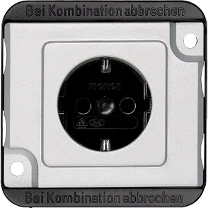 SCHUKO Iesire priza, insertie cu protund, term.f.surub, aLumina, Anti-vandalism