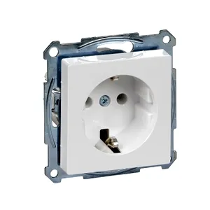 Priza Schuko, Borne fara surub, Alb Intens, Lucios, Sistem M