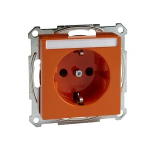 Priza Schuko cu Eticheta, Obt., Borne pentru surub, Portocaliu, Sistem M