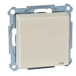 Priza Schuko cu Cap. cu Bal., Ip44, Obt., Borne pentru surub, Alb, Lucios, Sist. M