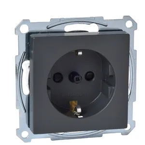 Schuko-Steckdose, Obturator, Borne cu surub, Antracit, Sistem M