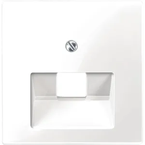 Placa Centrala pentru Insertie Rj45 , 1 Port,Alb Polar, Lucios, Sistem M