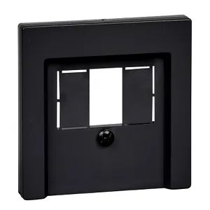 Placa centrala cu deschidere patrata, antracit, System M