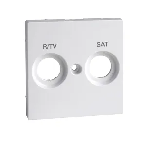 Placa Centrala Marcata R/Tv+Sat pentru Iesire Priza Antena, Alb Intens, Lucios