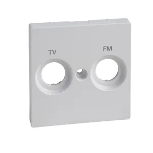 Placa Centrala Marcata Fm+Tv pentru Iesire Priza Antena, Alb Intens, Lucios