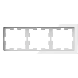 Rama tripla D-Life, sticla, alb cristal