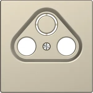 Central plate, Merten System M, for antenna socket-outlets 2/3 holes, sahara