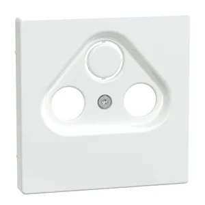 Cover plate, Merten System M, for TV/SAT socket, 2/3 holes, lotus white