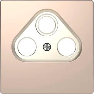 Central plate, Merten System M, antenna sock.-out.s 2/3 holes, champagne metallic