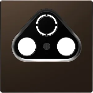 Cover plate, Merten System M, for TV/SAT socket, 2/3 holes, mocca