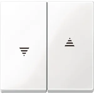 Clapeta pentru Comutator Si Buton Rulou Storuri,Alb Polar, Lucios, Sistem M