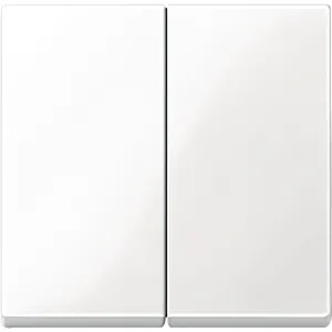 Clapeta 2 Porturi,Alb Polar, Lucios, Sistem M