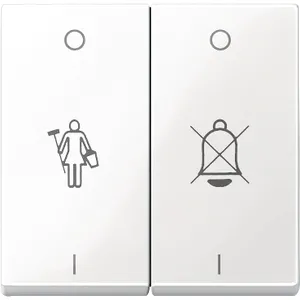 Clapeta 2 Porturi Marcat pentru Dnd,Alb Polar, Lucios, Sistem M