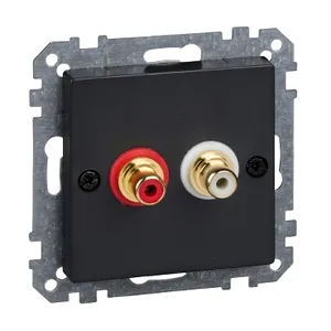 Priza pentru Conexiune Audio, Antracit, Sistem M