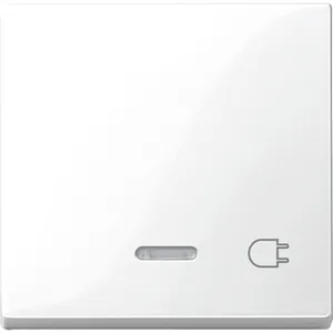 Clapeta cu Fereastra Indicator & Marcata cu Iesire Priza,Alb Polar, Lucios