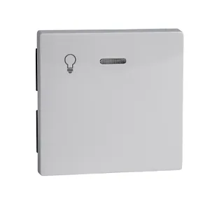 Clapeta cu Fereastra Indicator Si cu Simbol bec, Alb Intens, Lucios, Sistem M