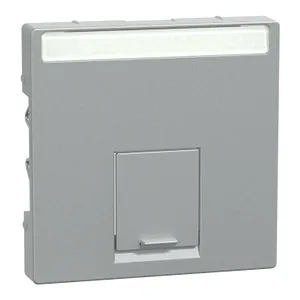 Placa Centrala simpla pentru Conector-Schneider Electric Rj45, Aluminiu