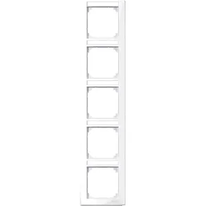 Rama Cvintupla cu Suport Etichetare, Instalare Verticala, Alb Polar, Lucios