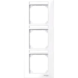 Rama Tripla pentru Etichetare, Instalare Verticala, Alb Intens, Lucios
