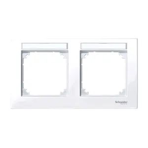 Rama dubla cu Optiune de Etichetare, Instalare Orizon., Alb Intens, Lucios