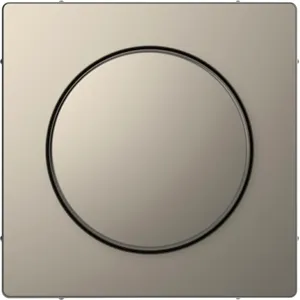 Cover plate, Merten System M, with rotary knob, nickel metallic