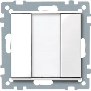 Push-button KNX, 2 clapete,  Alb polar, Sistem M
