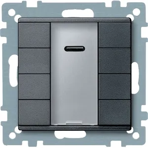Push-button KNX, 8 clapete si receptor IR, Antracit, Sistem M