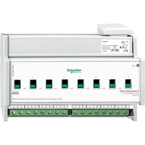 Actuator KNX 8x230/16A cu detectie de curent si comanda manuala