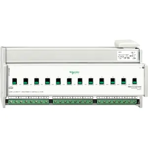 Actuator KNX 12x230/16A cu detectie de curent si comanda manuala