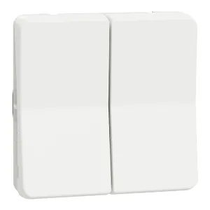 Mureva intrerupator dublu cap scara, multi, alb